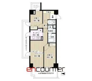 ベルジュ弥生町【5階】の間取り
