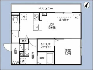 フォルテアB【2階】の間取り