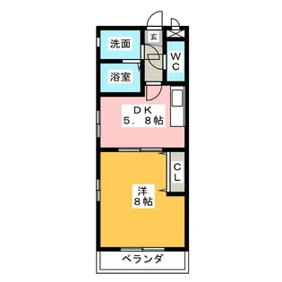 ホワイトキューブ【2階】の間取り