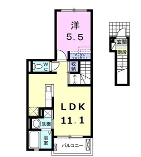 ラ・ティエラ【2階】の間取り