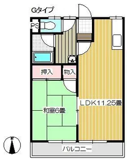 グリンハイムII【2階】の間取り