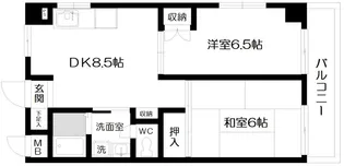 メゾンドソレイユ【5階】の間取り