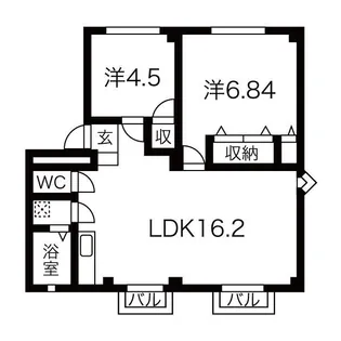 ソフィアC【2階】の間取り