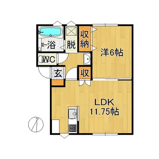メゾンパルジュS【1階】の間取り