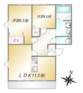 ウインディアM7【2階】の間取り