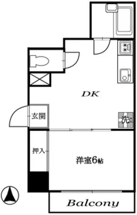 成子坂ハイツ【6階】の間取り