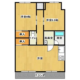 グランドハイツ西条【6階】の間取り