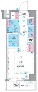 エストゥルース横濱吉野町II【1階】の間取り