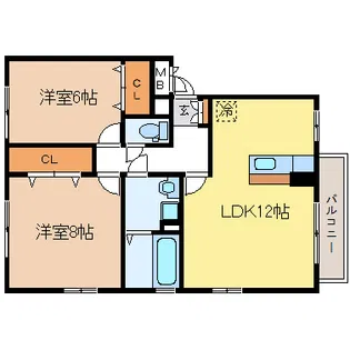 イストワール高崎【2階】の間取り