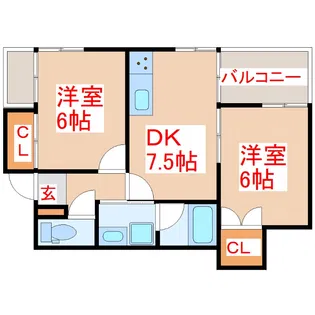 福永マンション【1階】の間取り