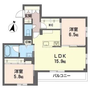 アリア カルマティ【1階】の間取り