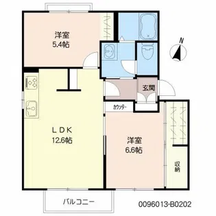 K-アントレ B棟【2階】の間取り