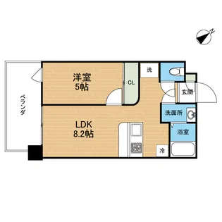 E-horizon琉大前(イーホライズン)【5階】の間取り