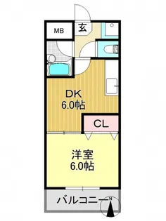 ドミール長原【1階】の間取り