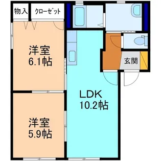 クインス【1階】の間取り