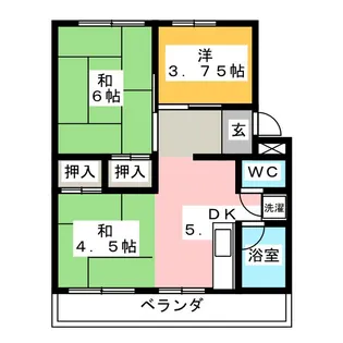 都賀マンション【3階】の間取り
