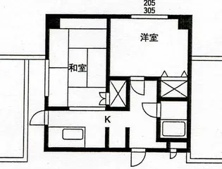 岡野ハイツ【3階】の間取り
