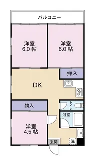 コーポ柚木【4階】の間取り