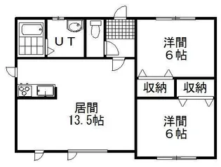 メゾンフルールII【1階】の間取り