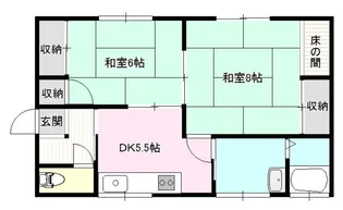 コーポこがね【2階】の間取り