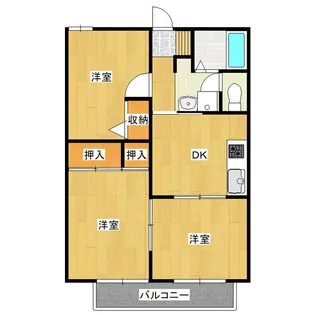 セカンドつしまづかハイツ【2階】の間取り