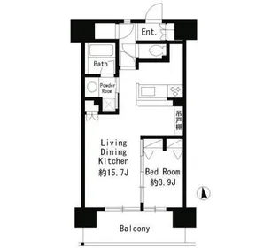 パークキューブ東品川【4階】の間取り