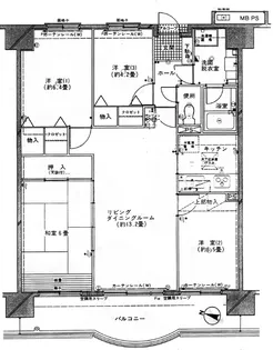 ホーユウパレス土浦 B棟【3階】の間取り