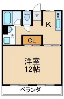 第一イワイハイツ【4階】の間取り