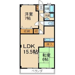 メゾンルチル【1階】の間取り