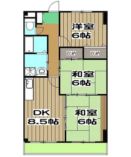 サンシャイン梅津【3階】の間取り
