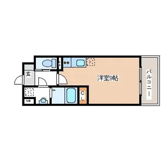 ブラービ阿波座【8階】の間取り