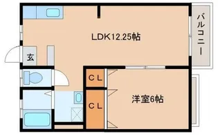 アメニティースリー【1階】の間取り