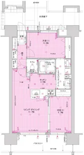 アルファレジデンシア新潟駅【4階】の間取り