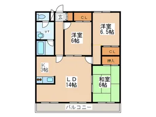 エクレール羊が丘【4階】の間取り