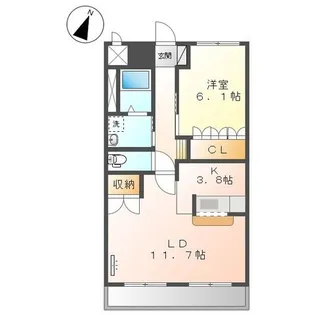 彩都ー花ノ岡【1階】の間取り