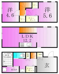 MOK-TERRACE UMEJIMAの間取り