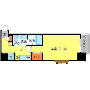 アーデン土佐堀【6階】の間取り