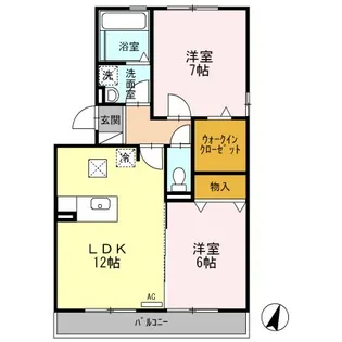 メルベーユS / プロシードS プロシードS【1階】の間取り