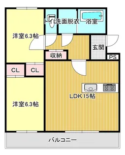 アーベル清水II【2階】の間取り