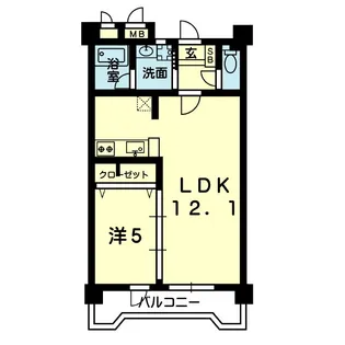 ムライチマンション熊高東【3階】の間取り