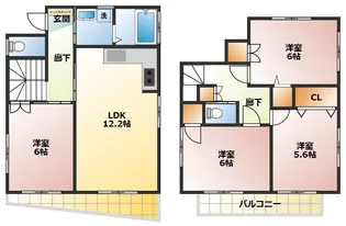 神奈川県鎌倉市稲村ガ崎5【一戸建】の間取り