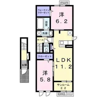 新潟県見附市南本町1【アパート】の間取り