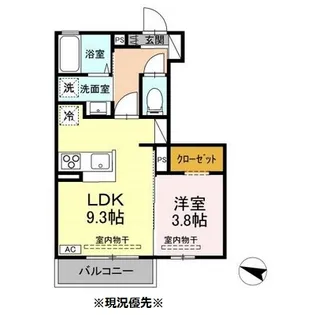 トリシア篠ノ井【1階】の間取り