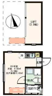 東京都葛飾区東金町2【アパート】の間取り