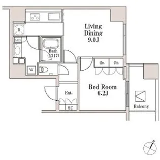 LaSante一番町【1階】の間取り