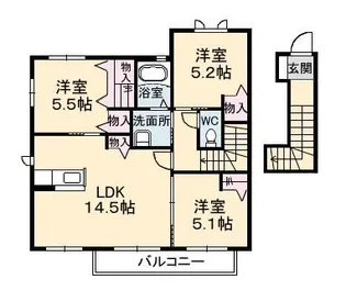グランマスト郷 D棟【2階】の間取り