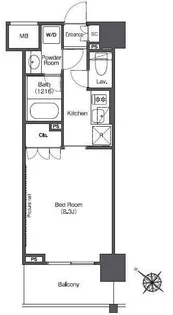 ザ・レジデンス赤坂檜町【8階】の間取り