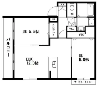 ヴィラフォレスト【1階】の間取り
