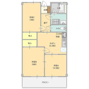 コーポパナス【2階】の間取り