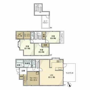神奈川県鎌倉市材木座5【一戸建】の間取り
